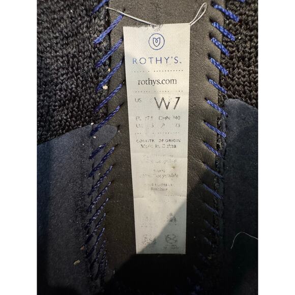 Rothy’s The Loafer in Black Honeycomb Size 7 Classic Knit Flats - Picture 4 of 5